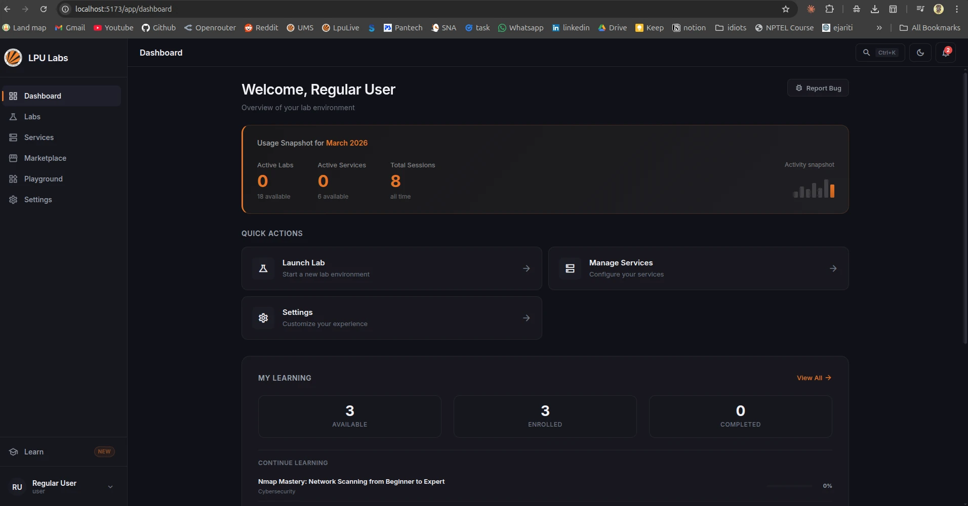 lpu labs — dashboard overview