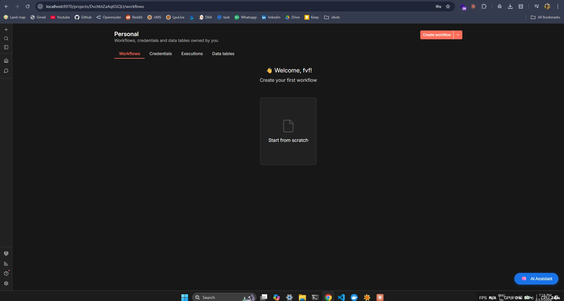 lpu labs — n8n workflows dashboard