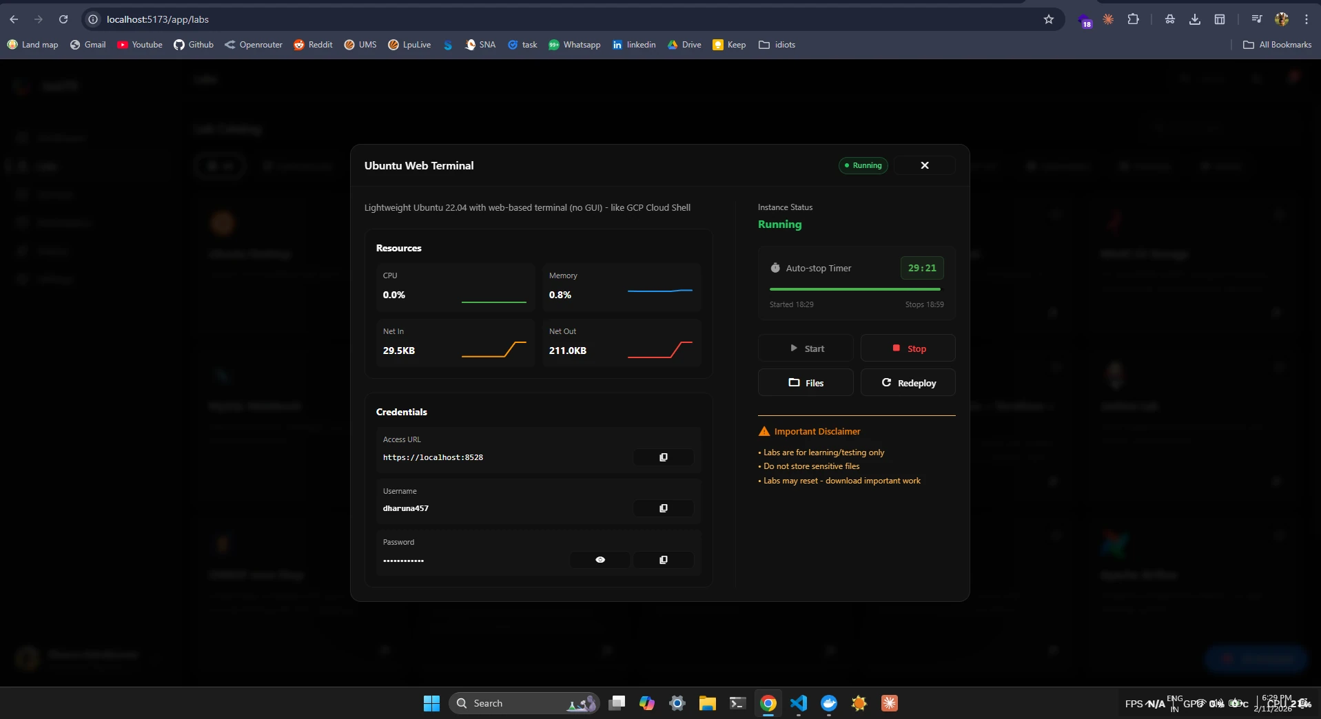 lpu labs — resource monitoring dashboard